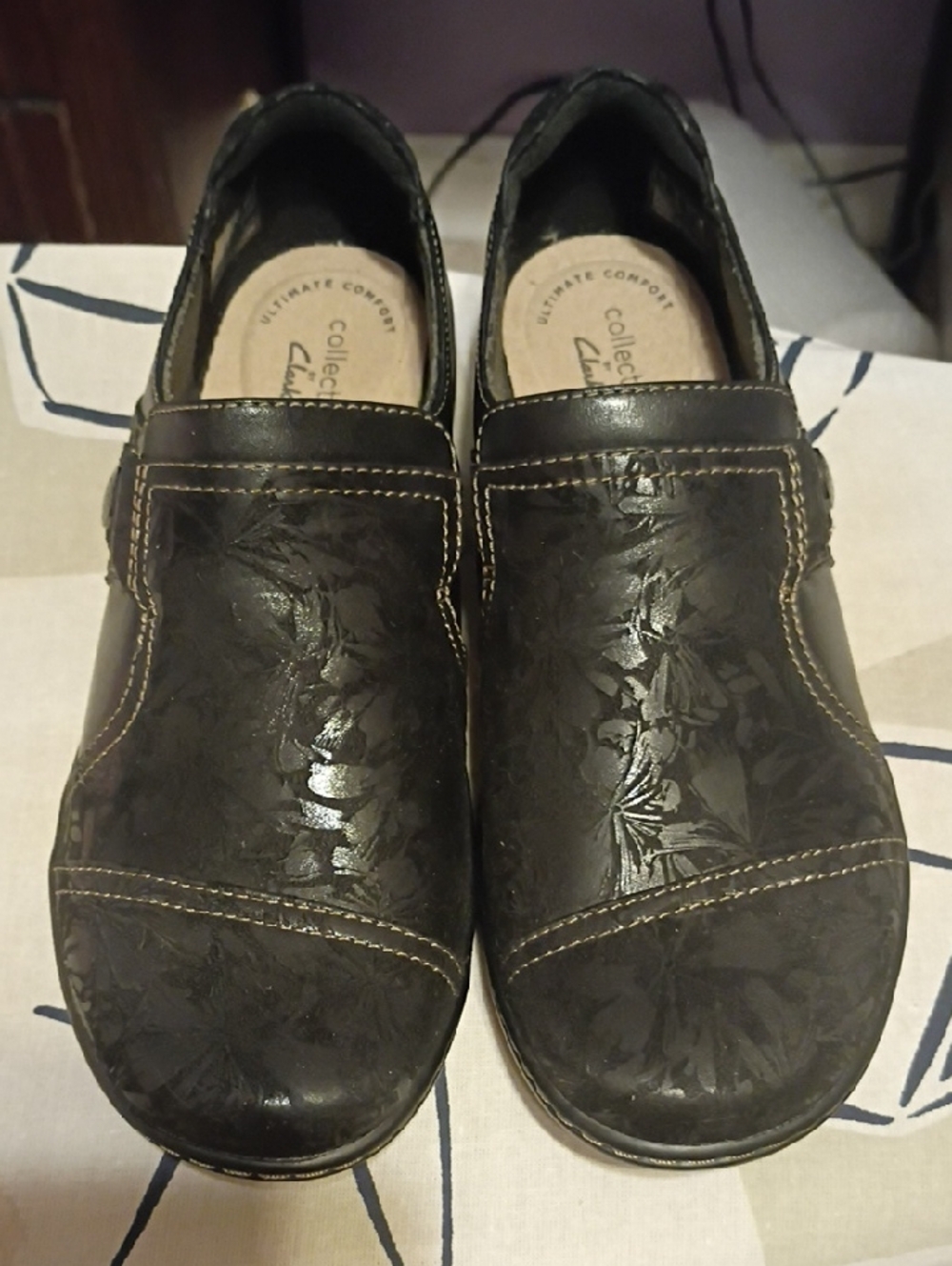 Clarks Ladies Cora Poppy Slip-on Shoes New